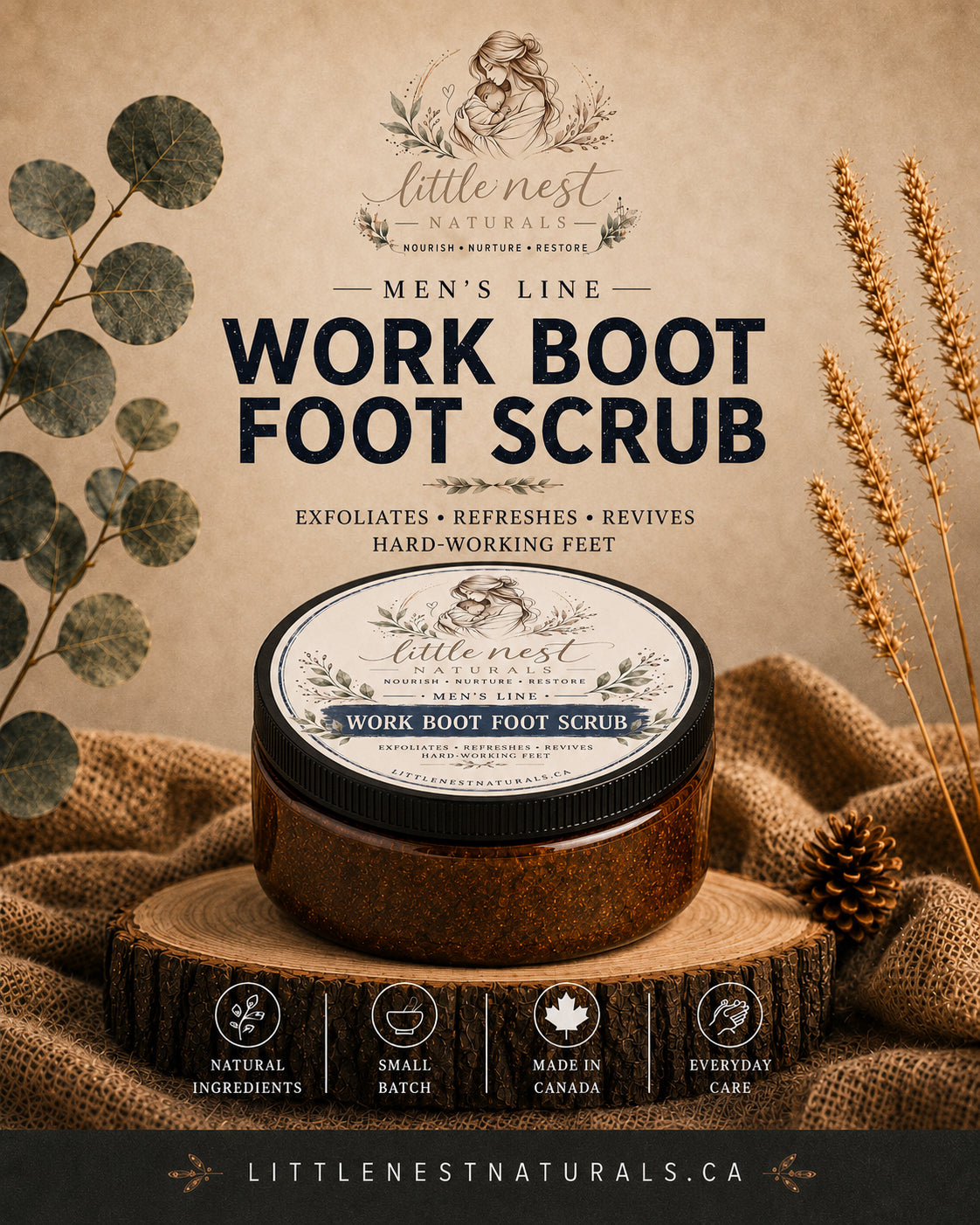 Men's Line- Work Boot Foot Scrub